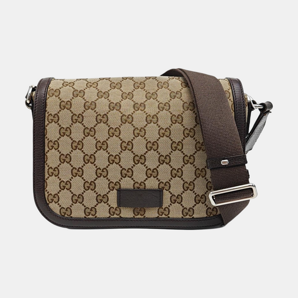 Monogram Canvas Shoulder Bag Brown