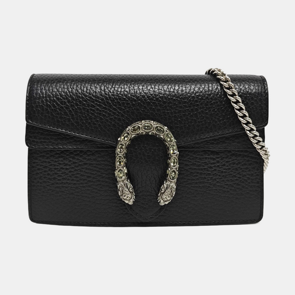 Authenticated pre-owned  Dionysus Super Mini Calfskin Black - Shoulder Bag at Looply