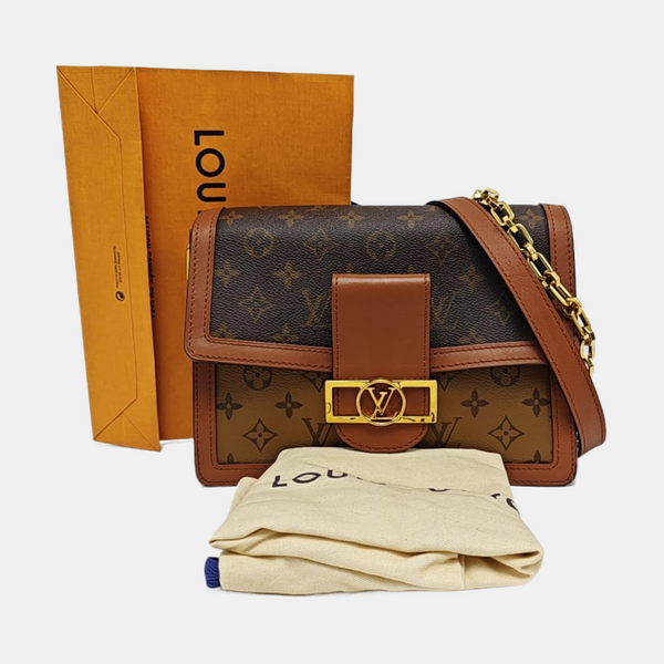 DAUPHINE MM Monogram Coated Canvas Brown