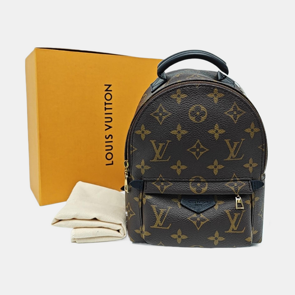 PALM SPRINGS Mini Monogram Coated Canvas Brown