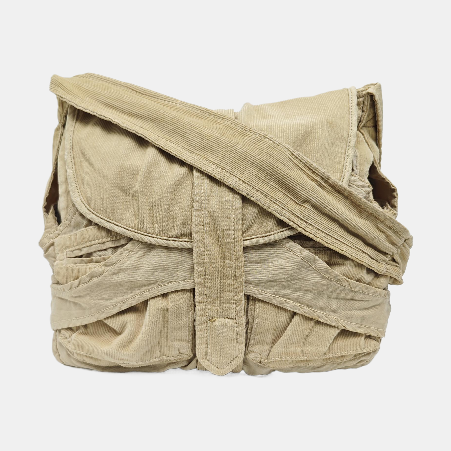 Fabric Shoulder Bag Beige