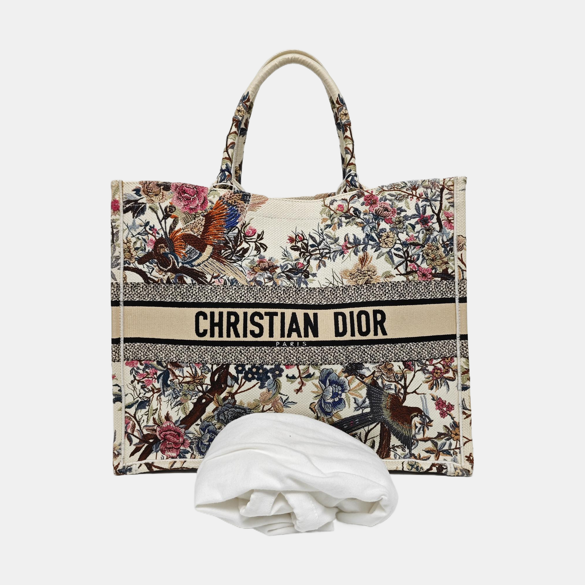 Book Tote Large Canvas Beige