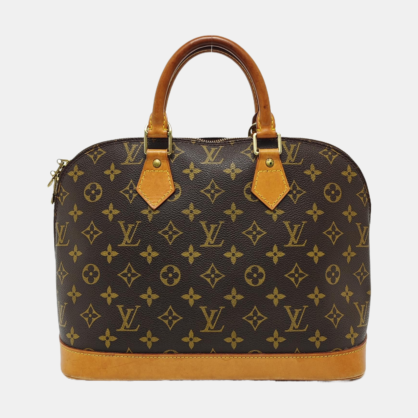 ALMA PM Monogram Coated Canvas Brown
