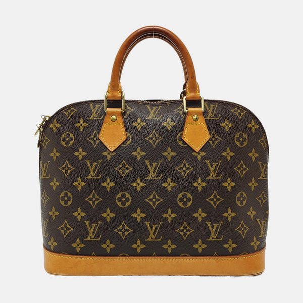 ALMA PM Monogram Coated Canvas Brown