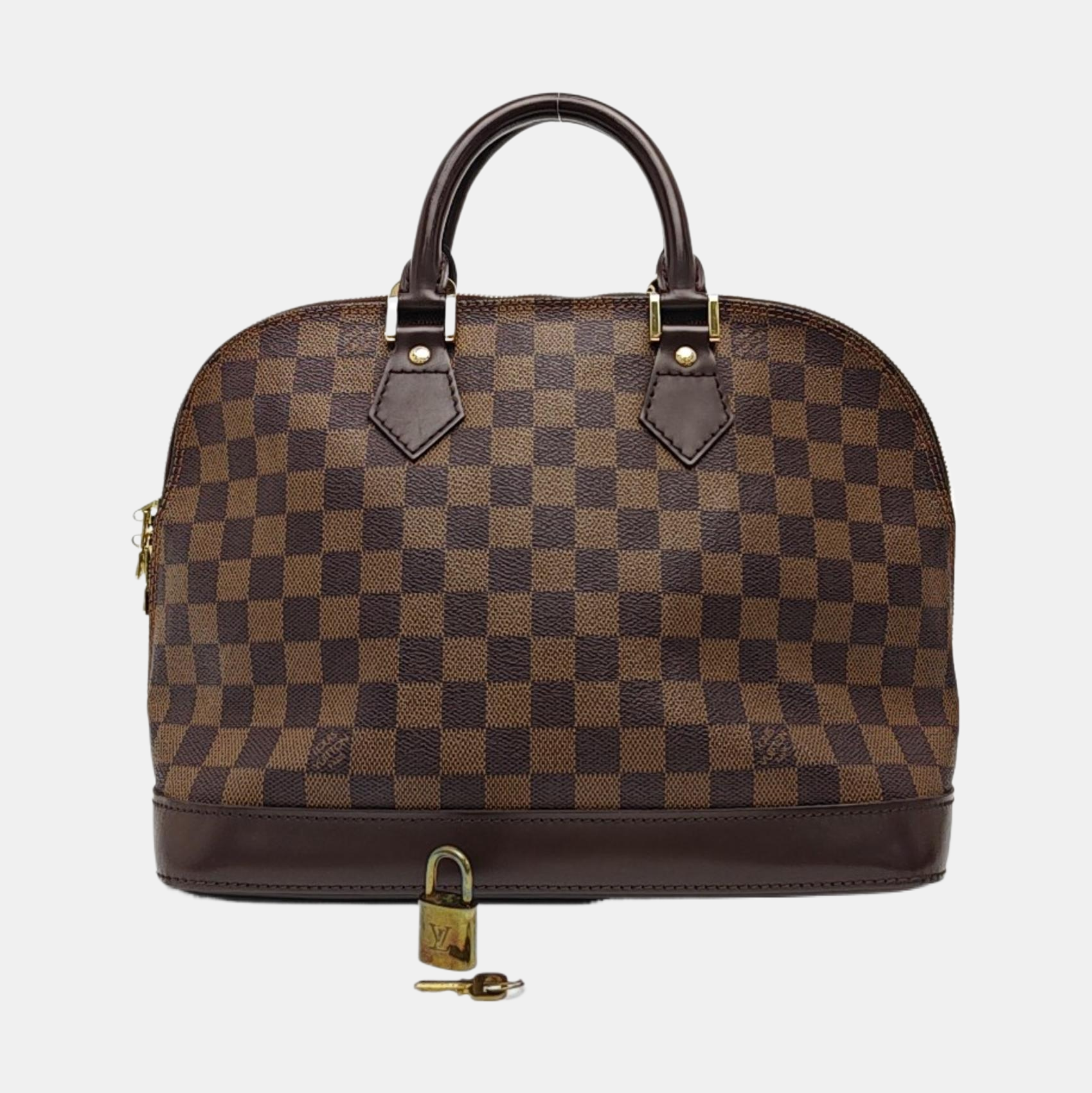 ALMA PM Damier Ebene Coated Canvas Brown