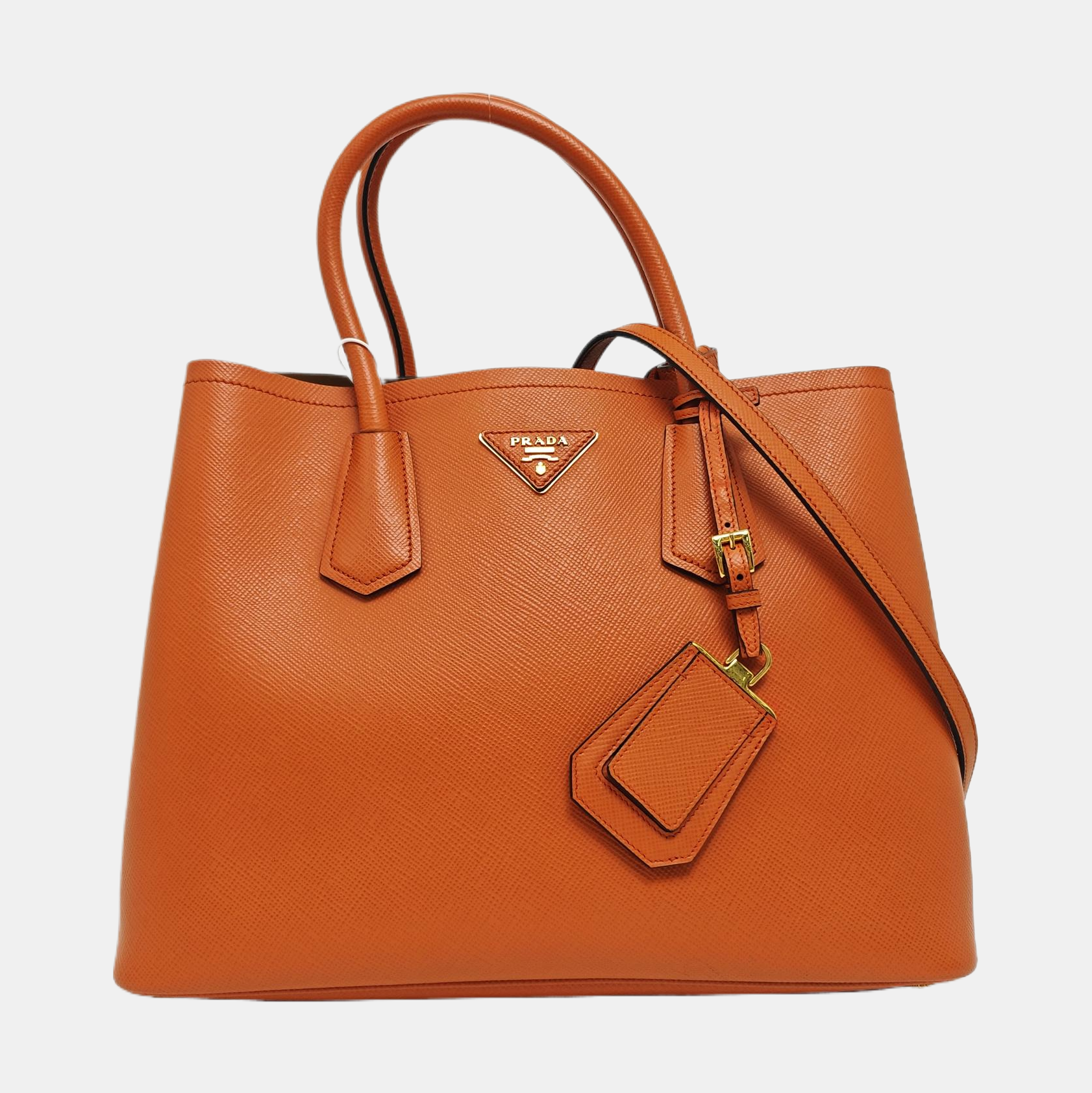 Double Medium Saffiano Calfskin Orange