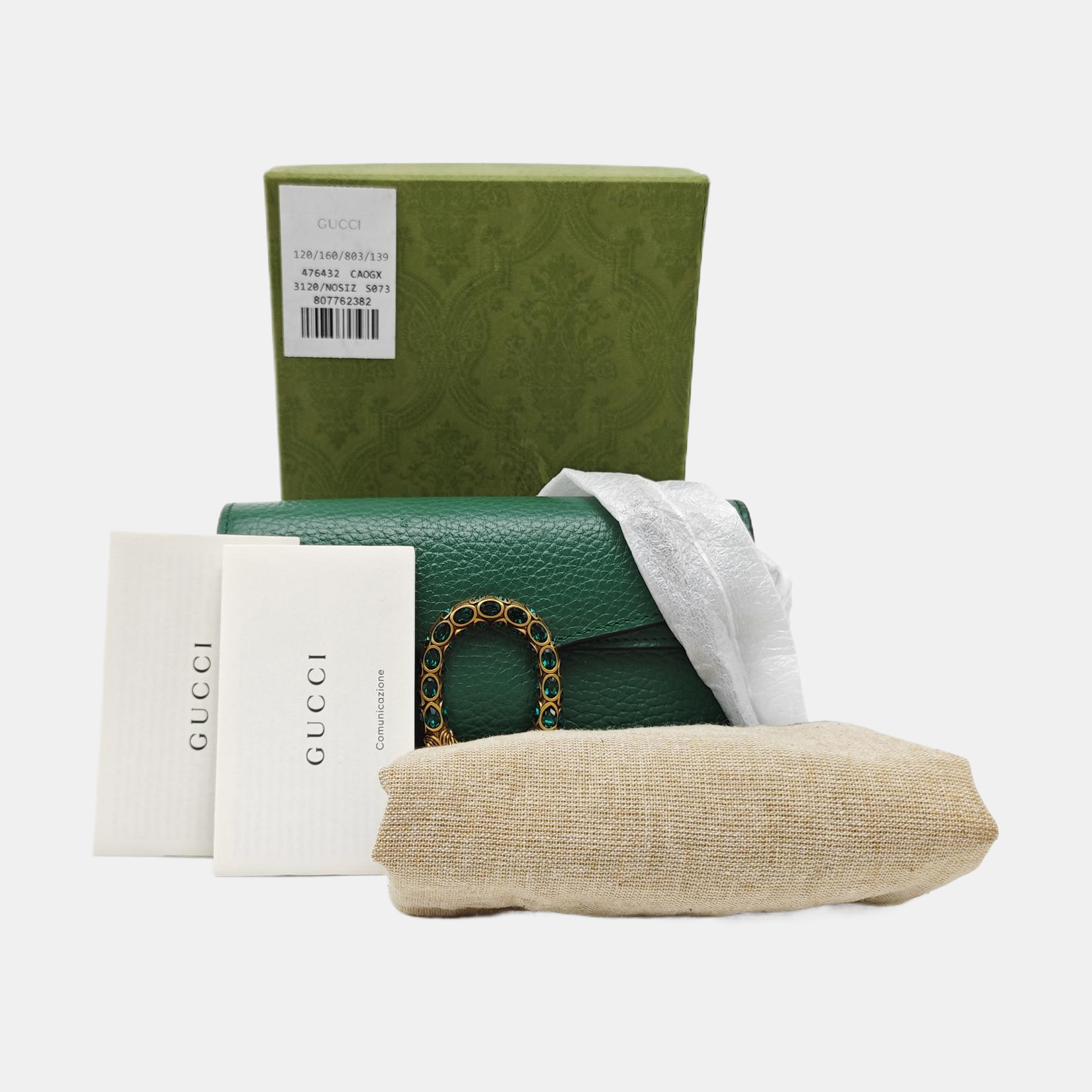 Dionysus Super Mini Calfskin Green