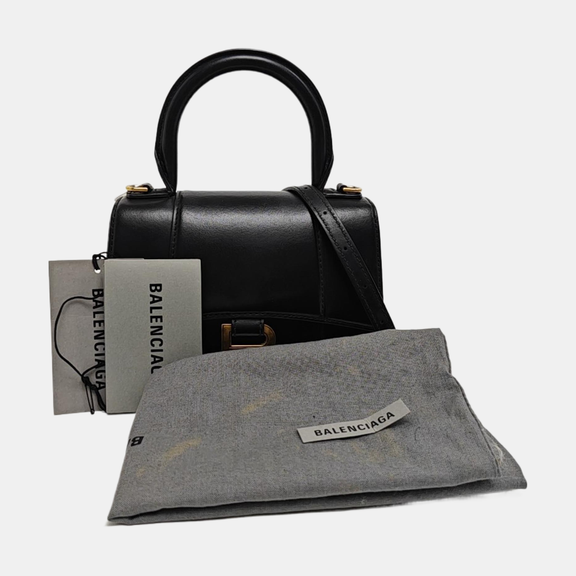 Hourglass S Calfskin Black