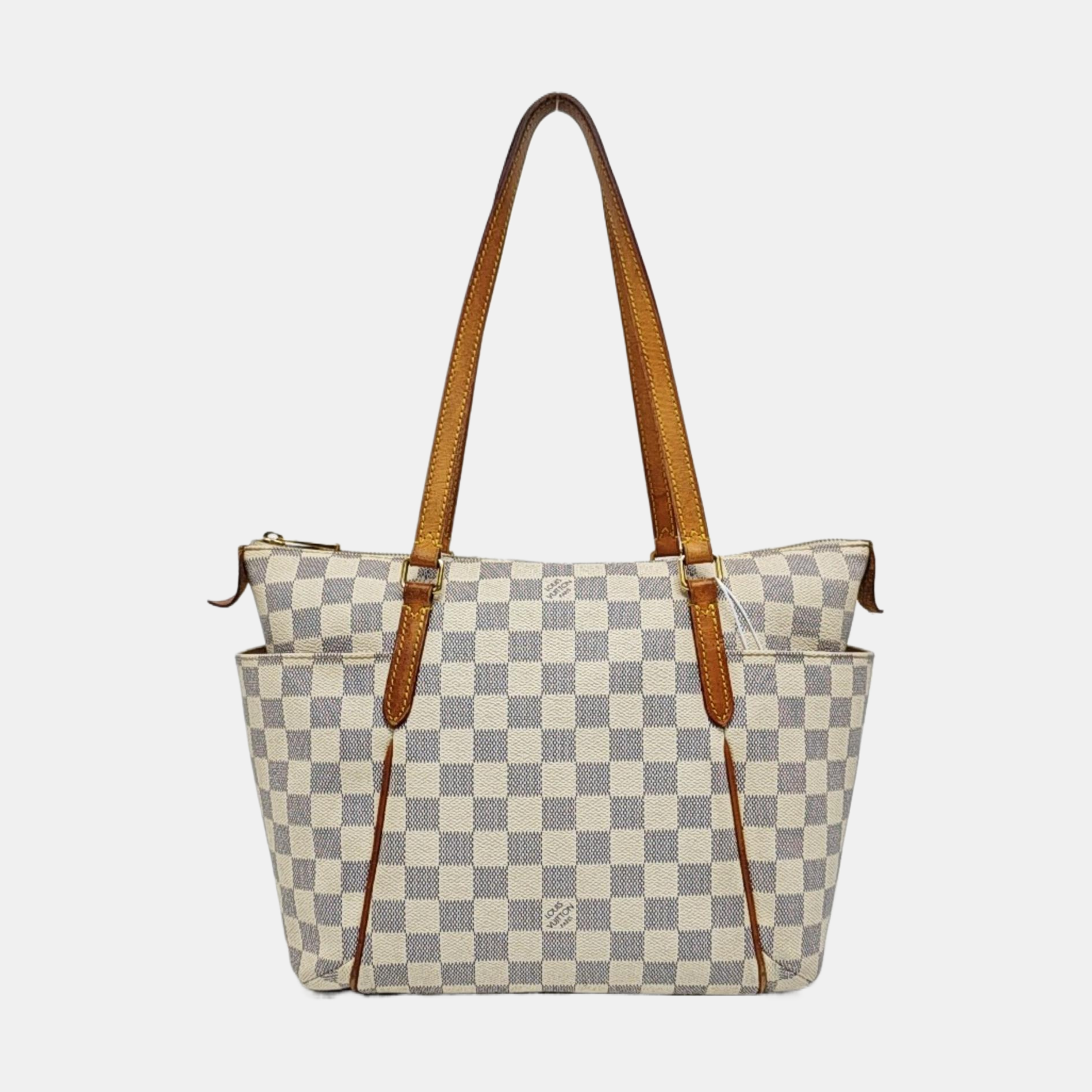 TOTALLY Damier Azur Coated Canvas White