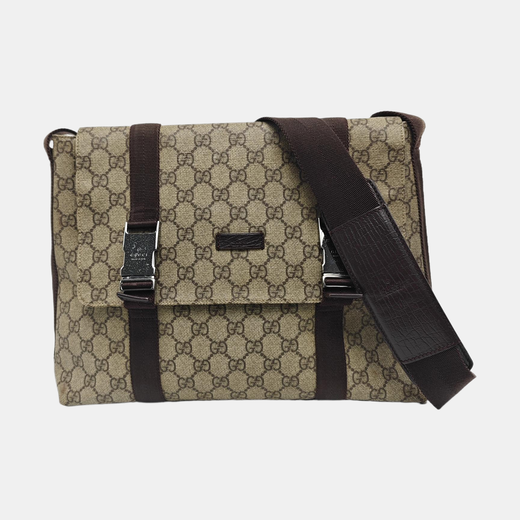 Monogram Coated Canvas Shoulder Bag Black