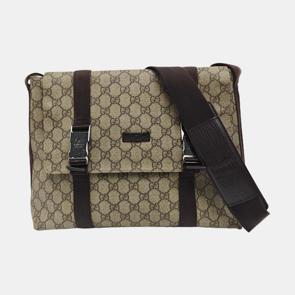 Monogram Coated Canvas Shoulder Bag Black