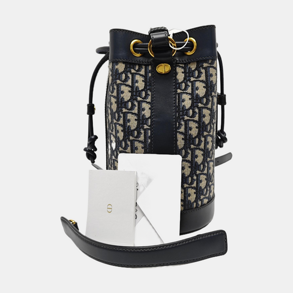 Oblique Canvas Backpack Small Blue