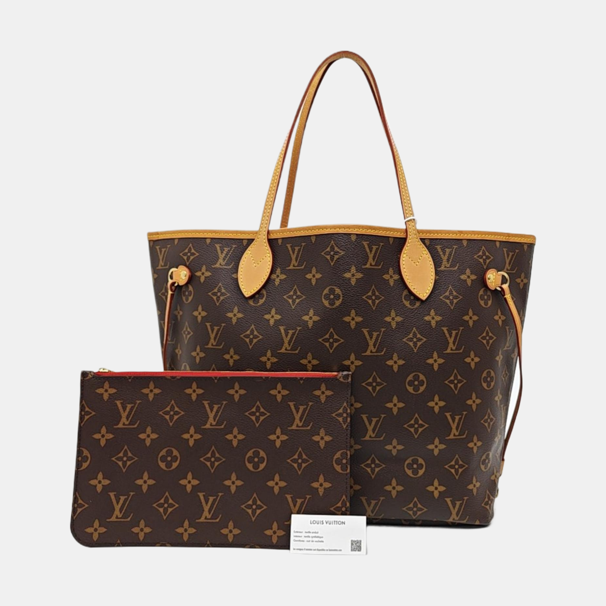 NEVERFULL MM Monogram Coated Canvas Brown