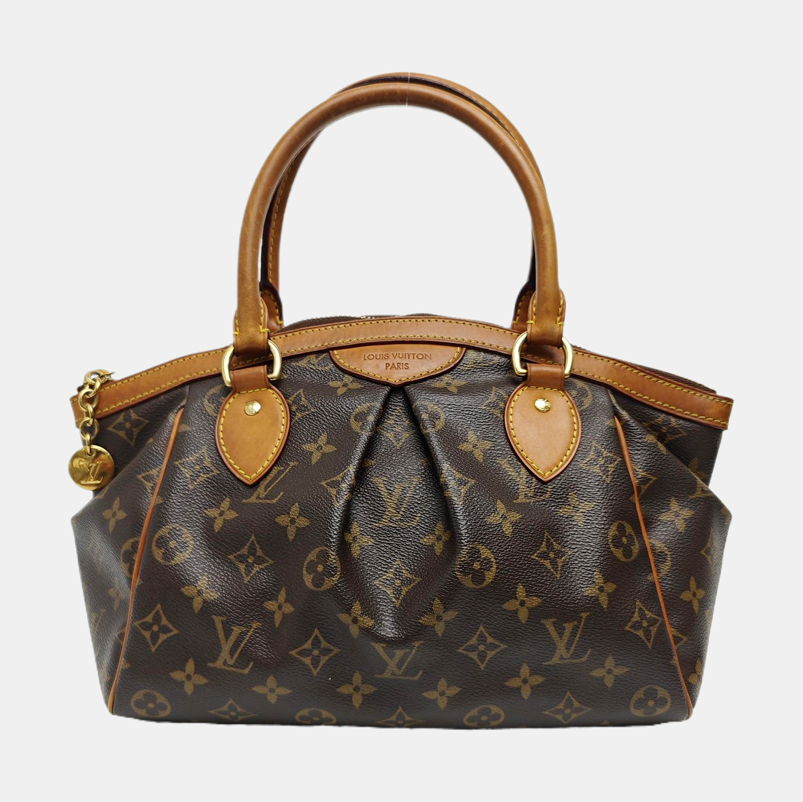 Monogram Coated Canvas Top Handle Bag Brown