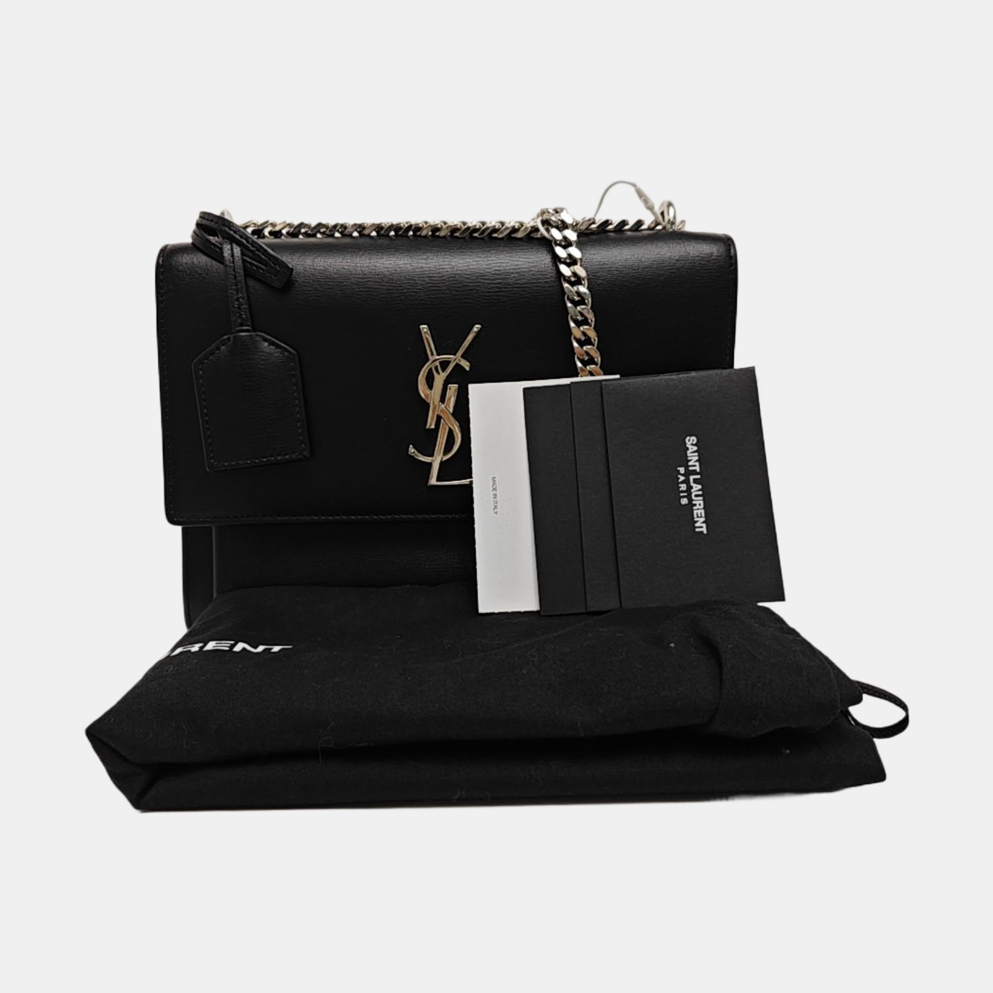 SUNSET Medium Calfskin Black