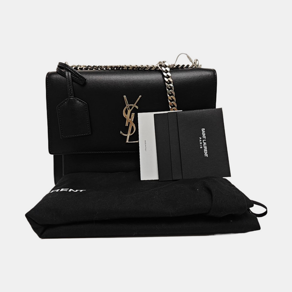 SUNSET Medium Calfskin Black