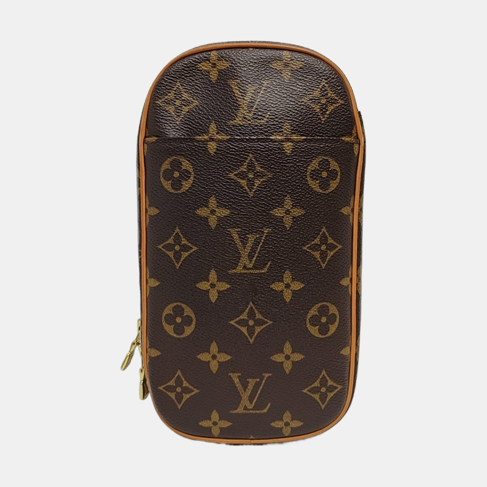 GANGE Monogram Coated Canvas Brown