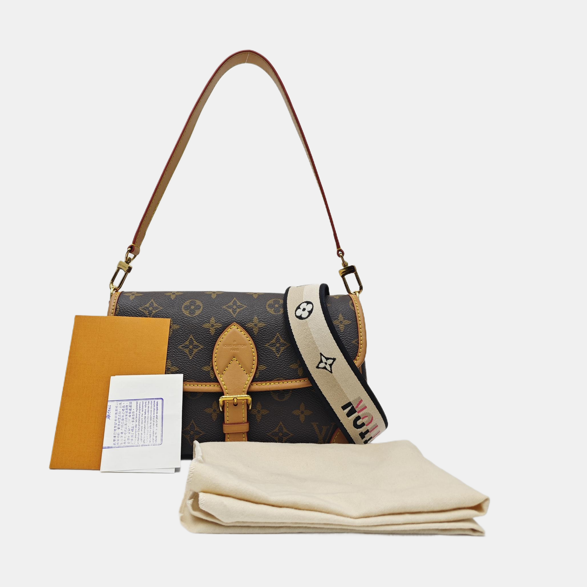 DIANE Monogram Coated Canvas Brown