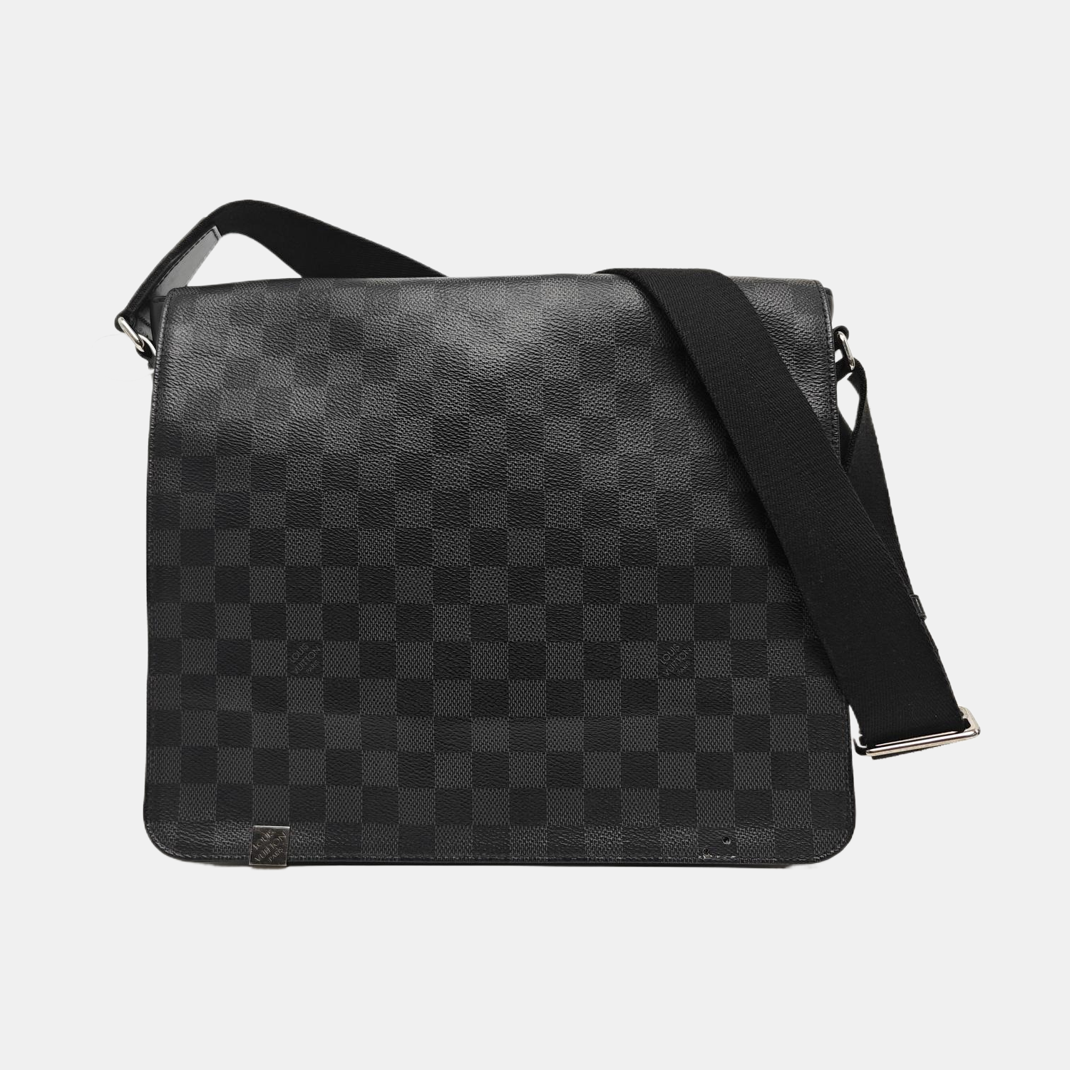 DISTRICT MM Damier Graphite Coated Canvas Gray