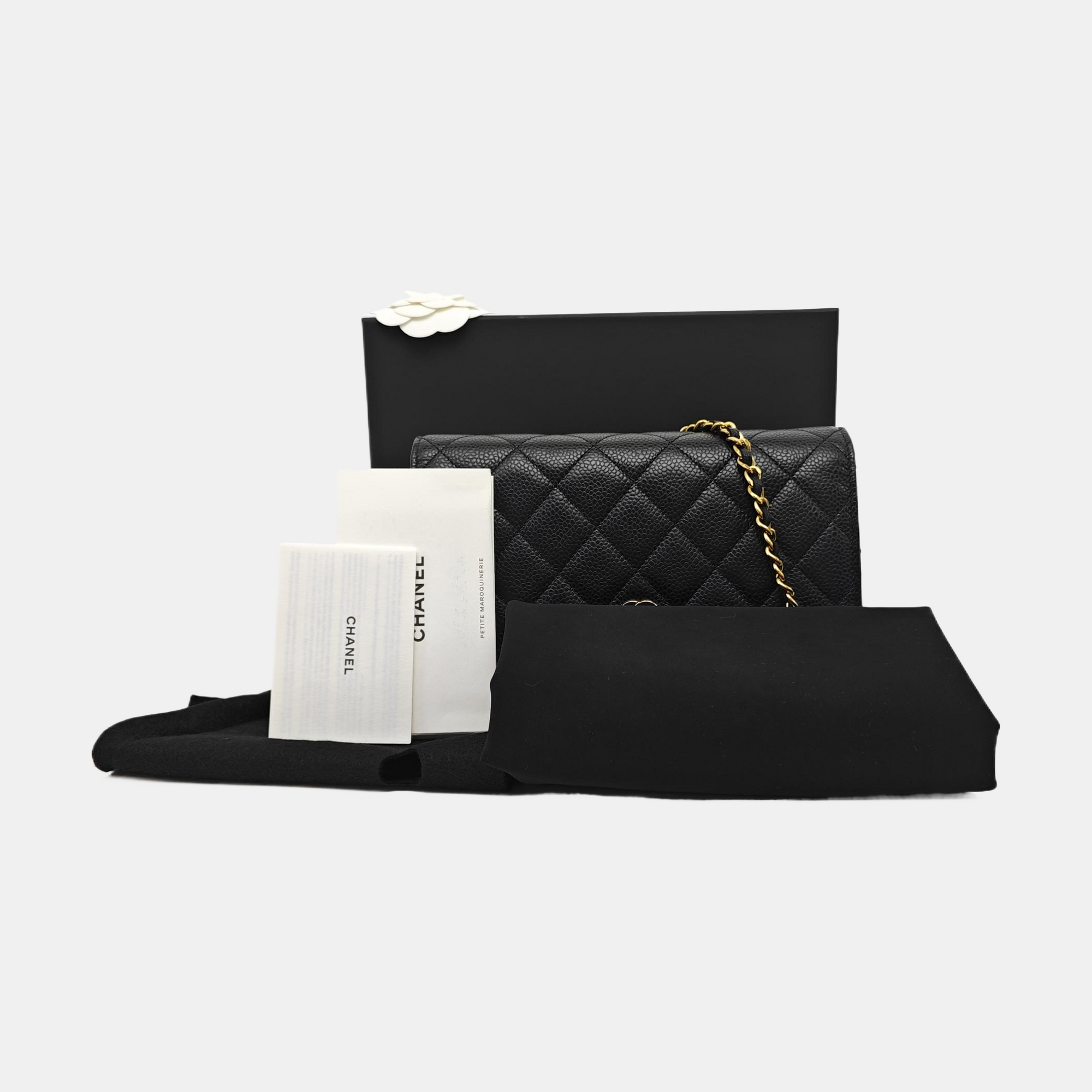 WOC Quilted Grained Calfskin Black