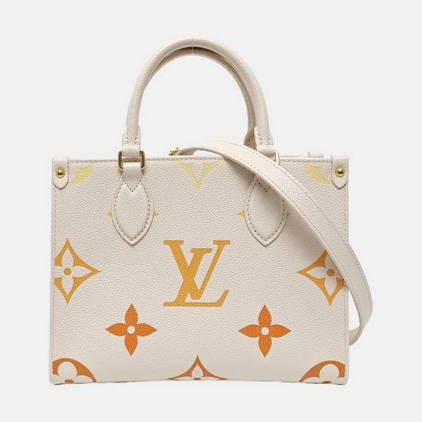 ONTHEGO PM Monogram Calfskin Beige