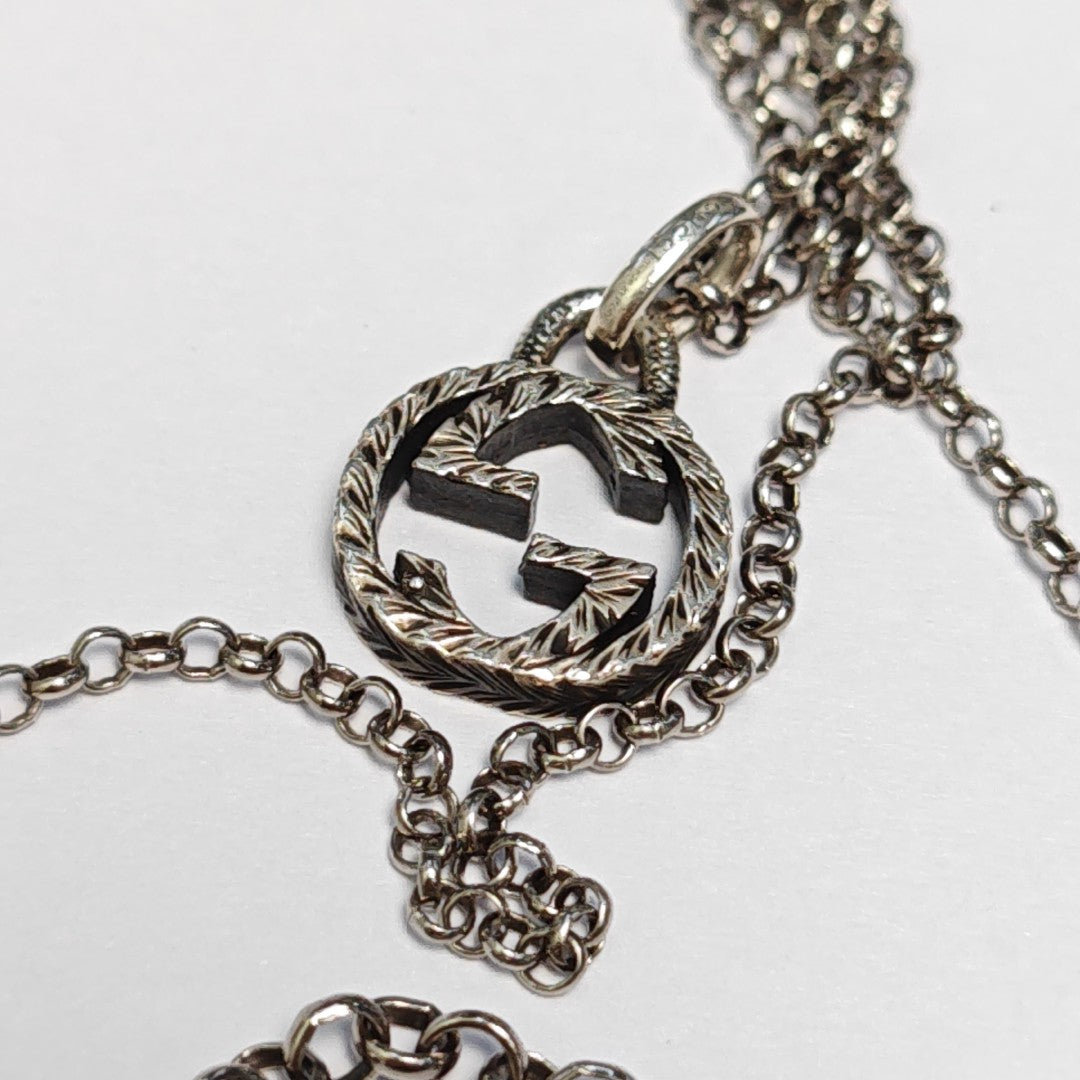 Interlocking G 925 Sterling Silver Necklace