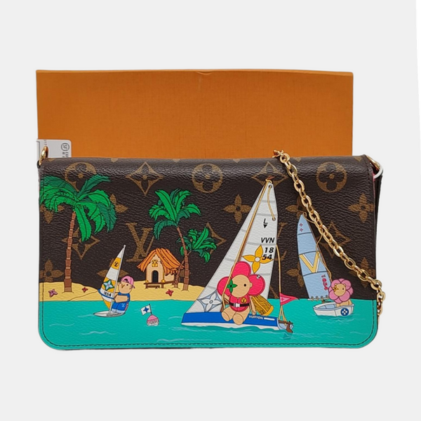 FÉLICIE Monogram Coated Canvas Brown