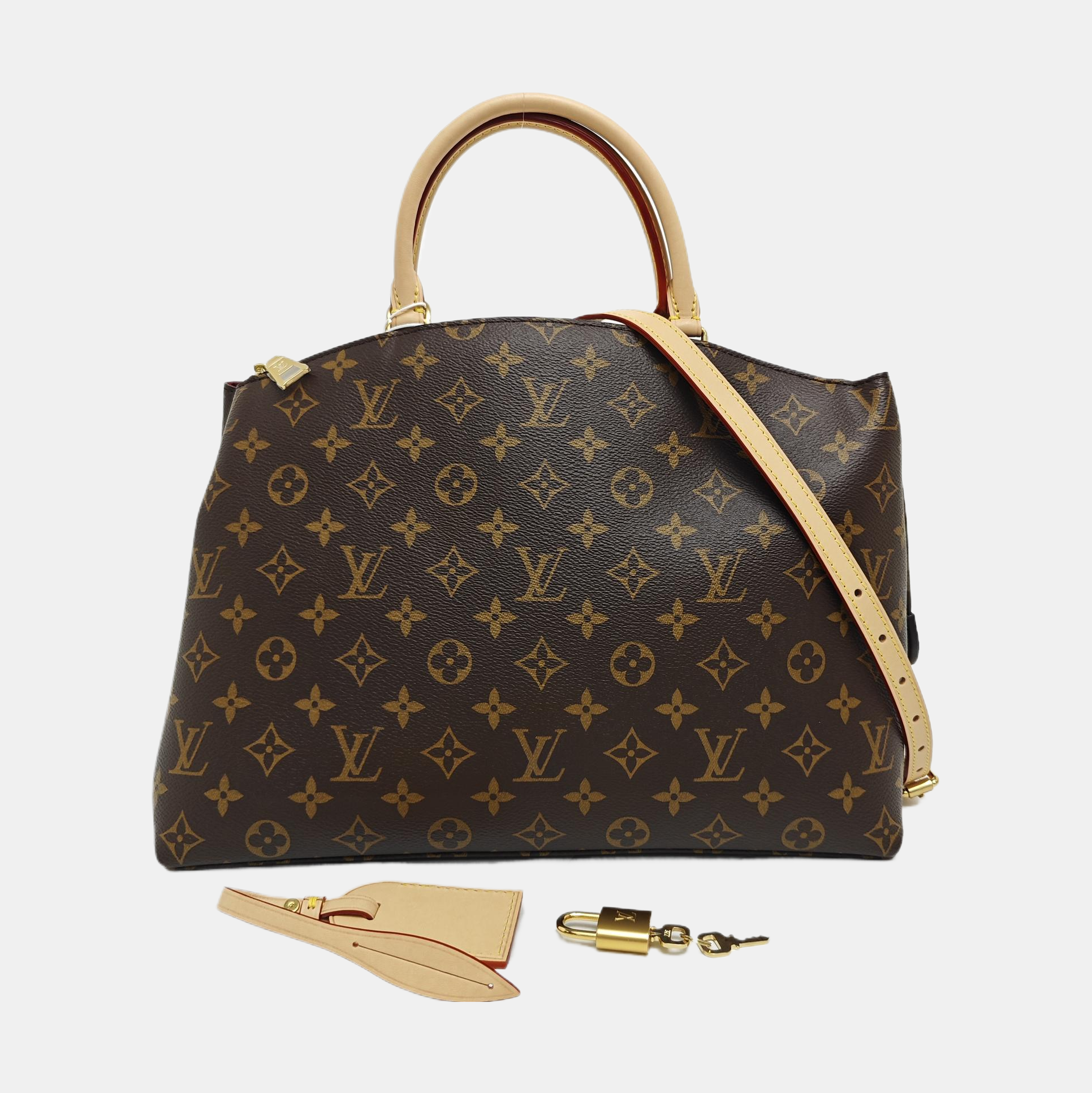 GRAND SAC Monogram Coated Canvas Brown