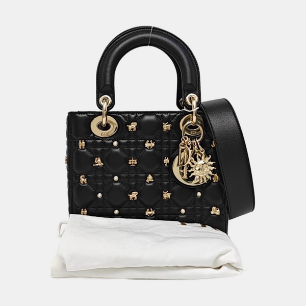 Lady Dior Small Cannage Calfskin Black