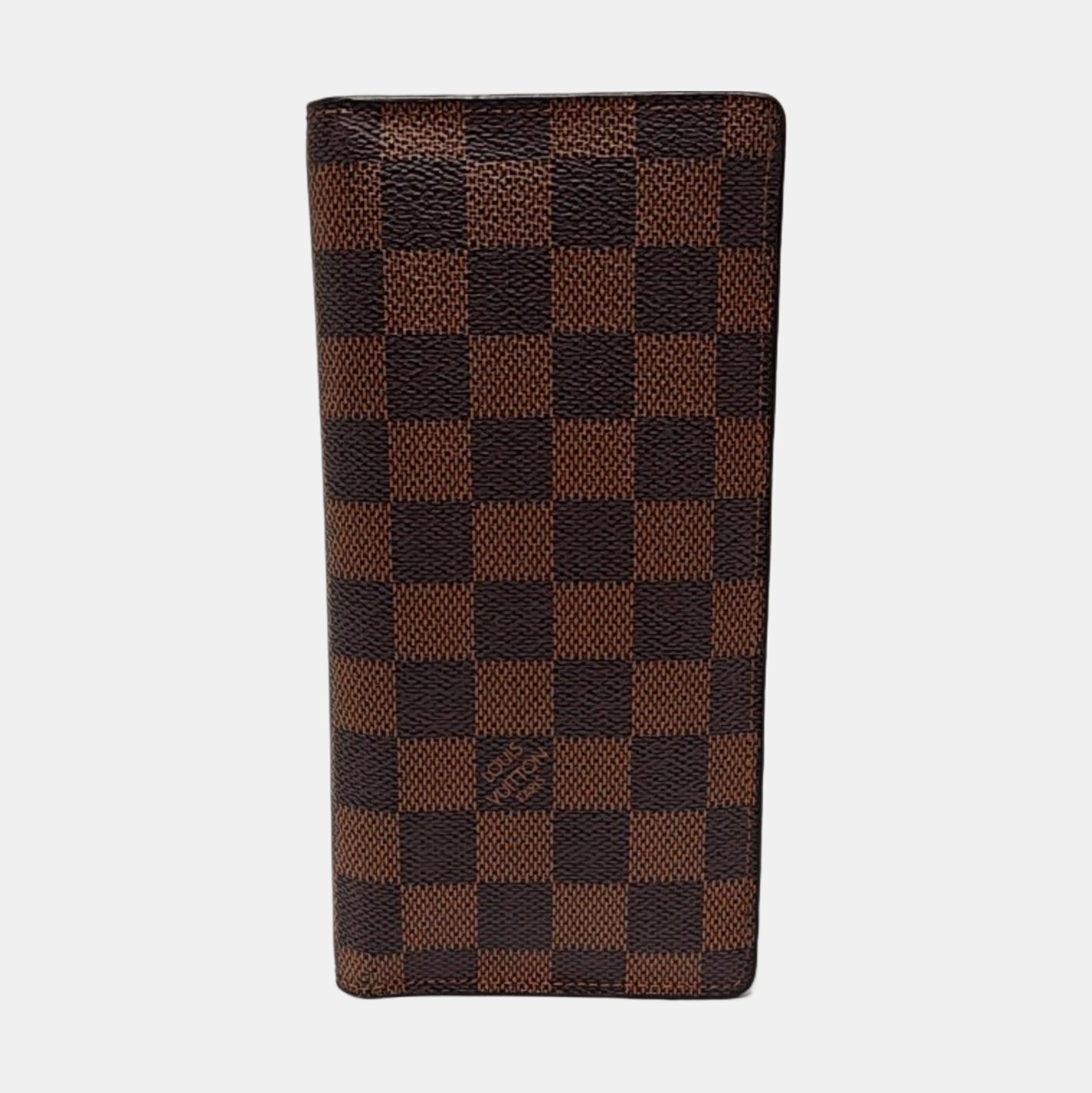 BRAZZA Damier Ebene Coated Canvas Brown Wallet