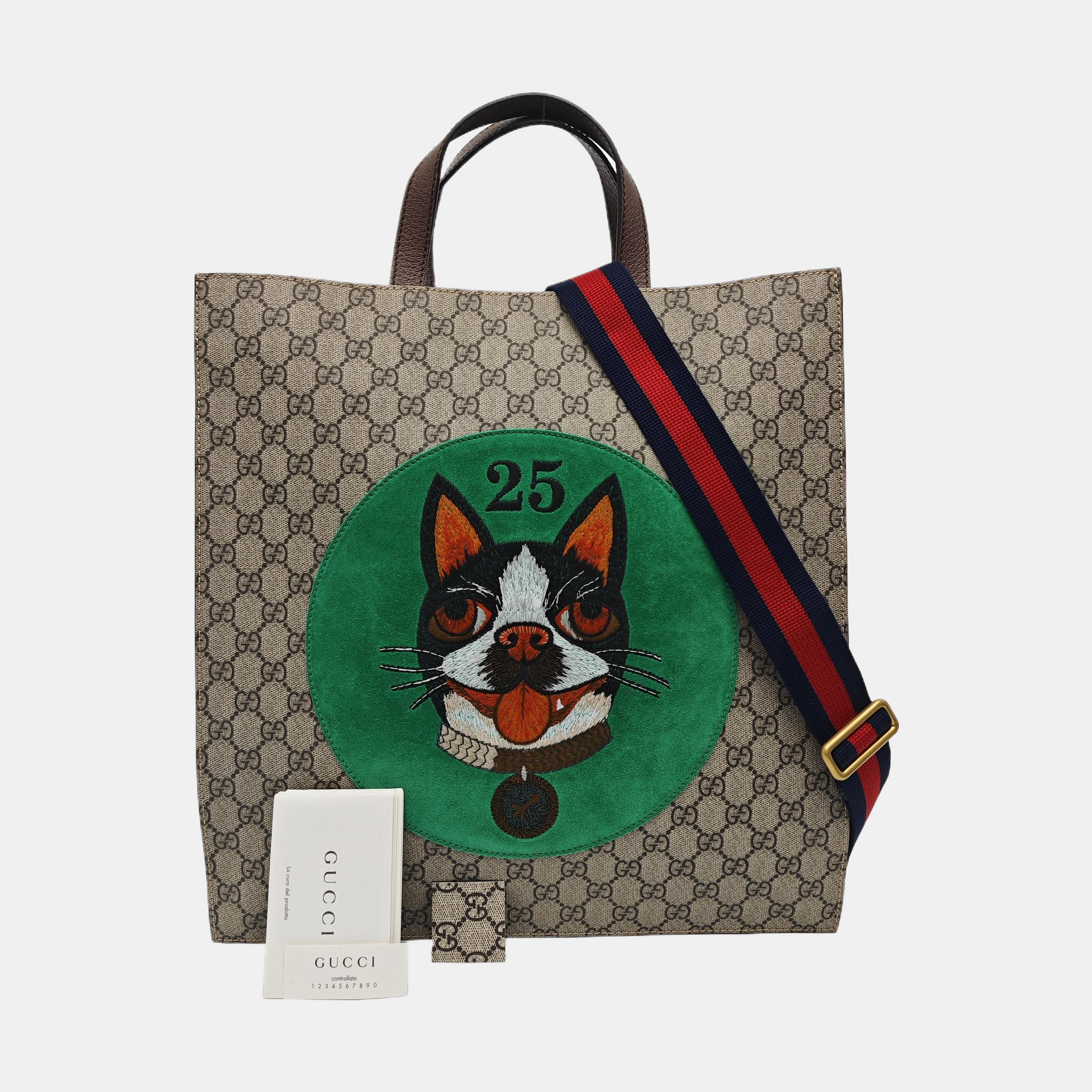 Monogram Coated Canvas Tote Bag Black