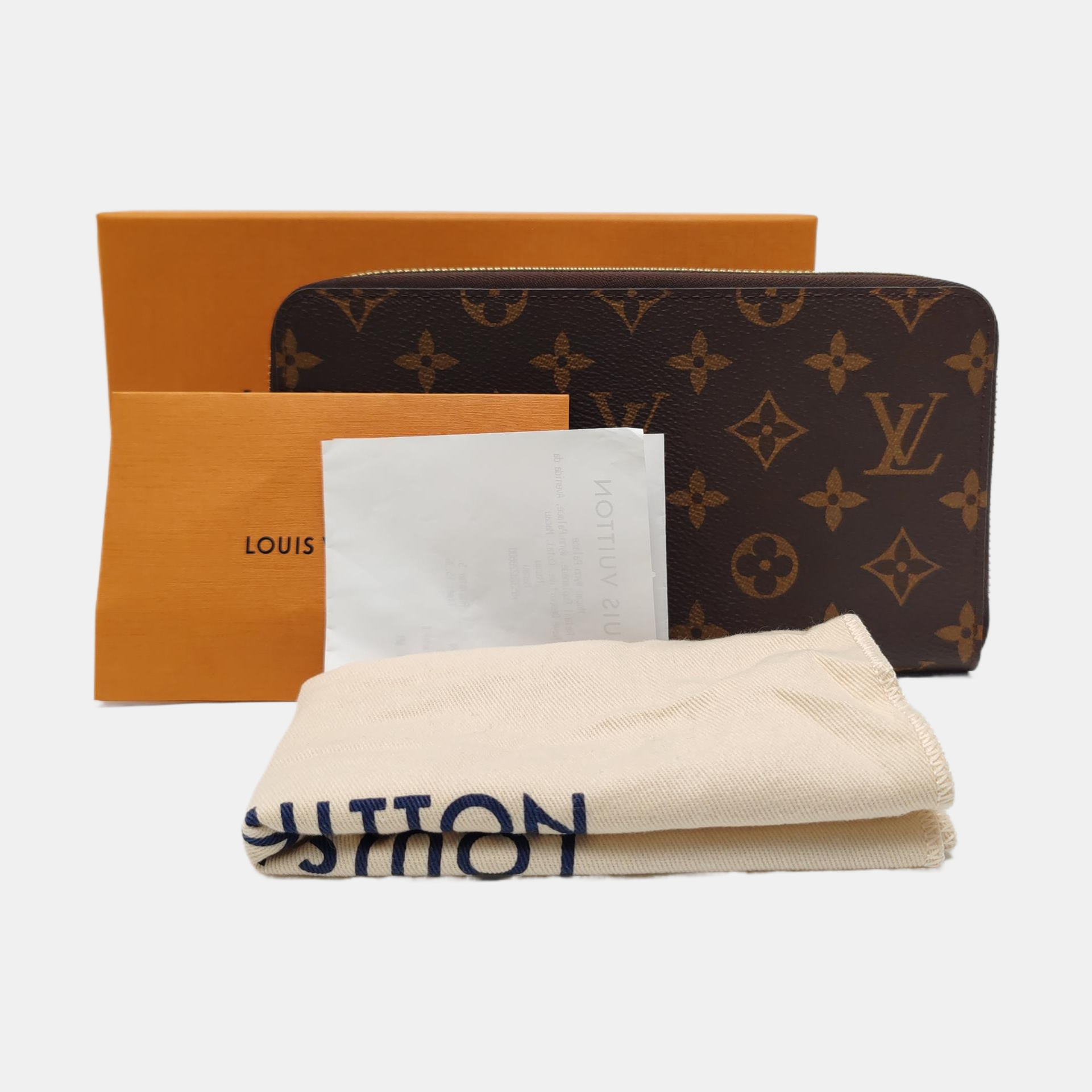 ZIPPY Monogram Coated Canvas Brown Wallet