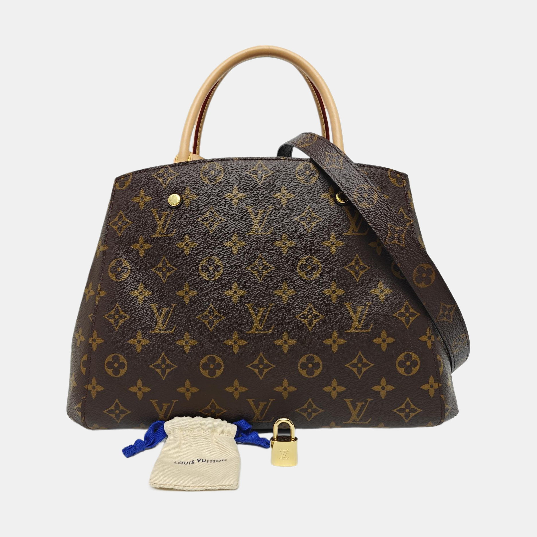 MONTAIGNE Monogram Coated Canvas Brown