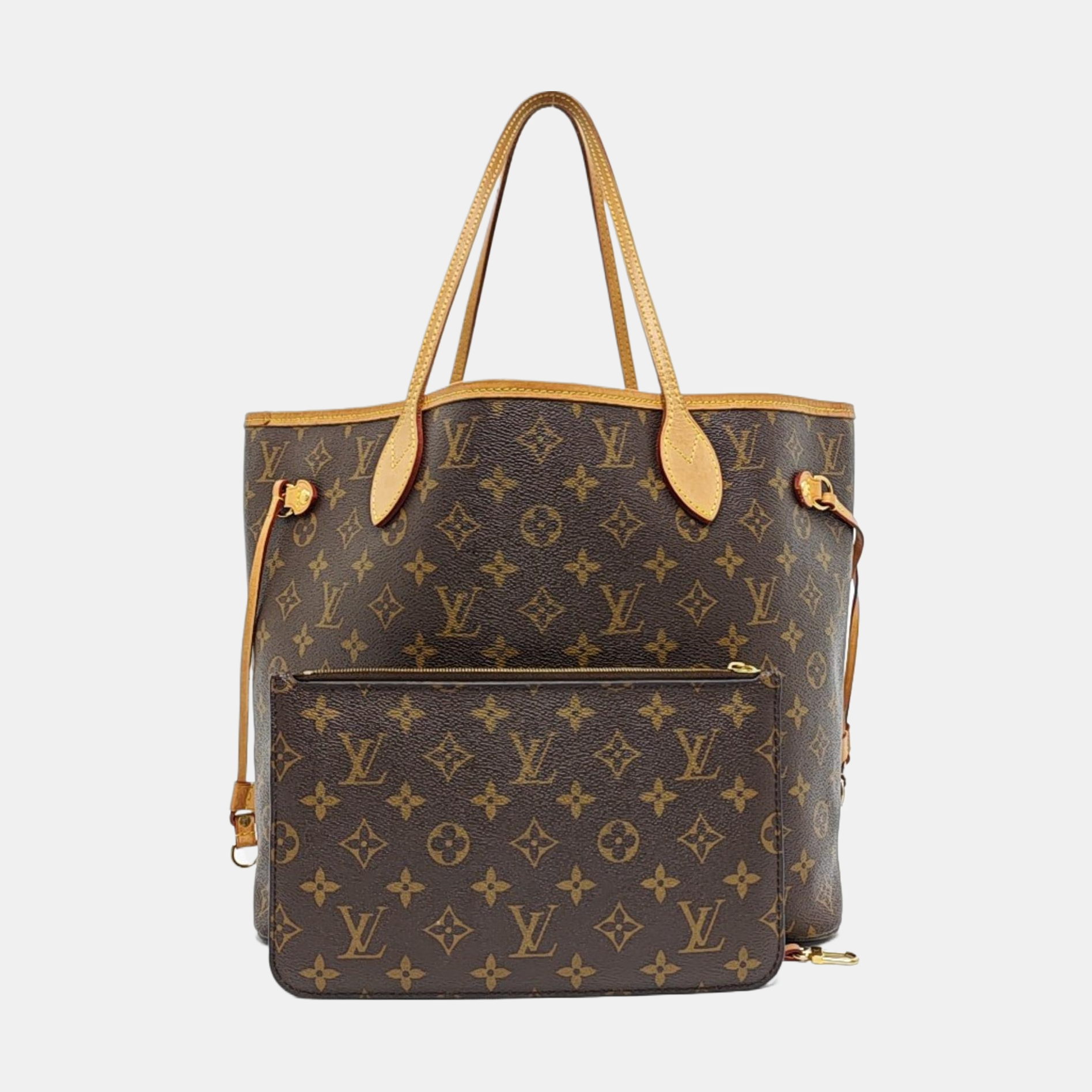 NEVERFULL MM Lona Monogram Revestida Marrón