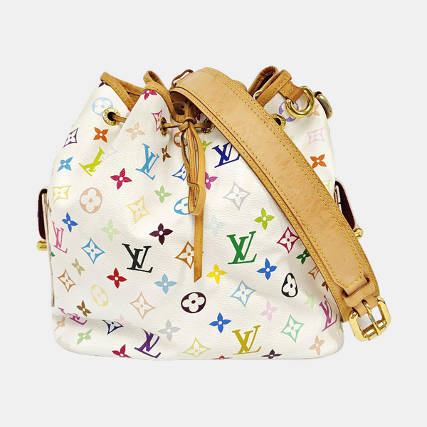 LV × TM NÉONOÉ MM Monogram Coated Canvas White