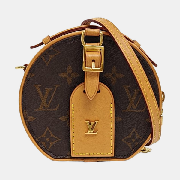 BOITE CHAPEAU Mini Monogram Coated Canvas Brown