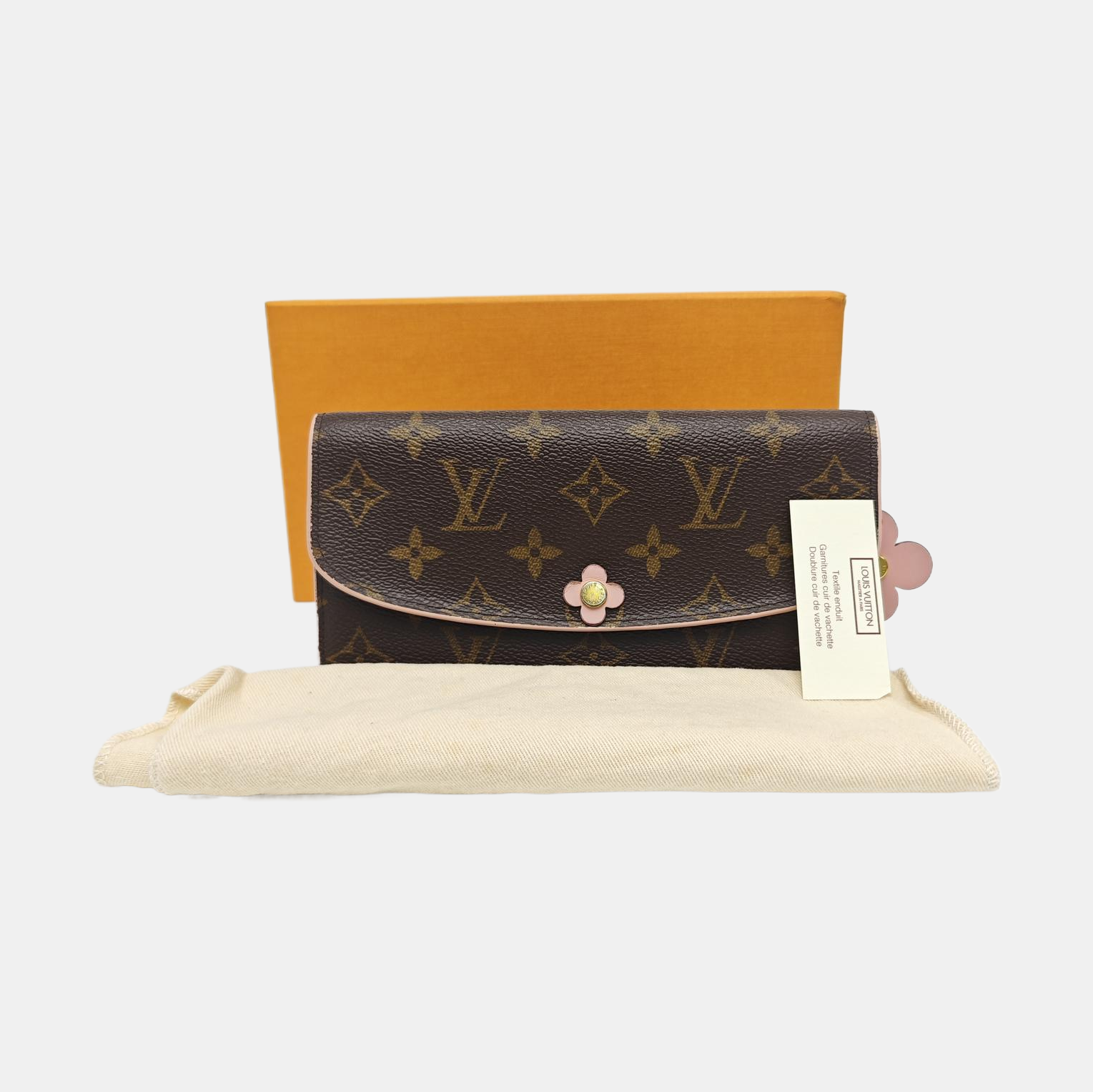 EMILIE Monogram Coated Canvas Brown Wallet