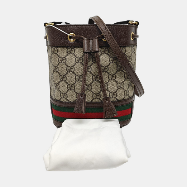 Ophidia Mini Monogram Coated Canvas Beige