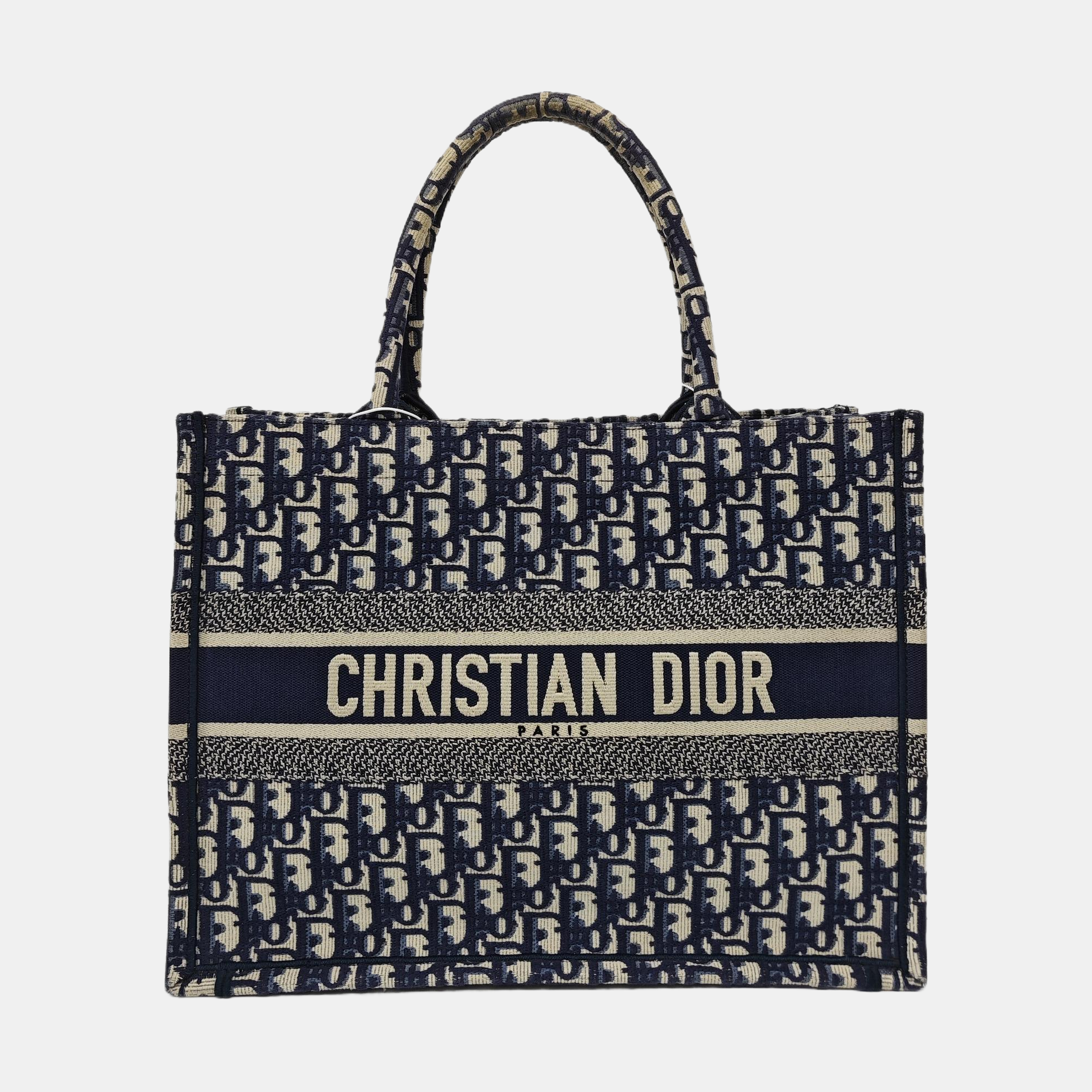 Book Tote Medium Oblique Canvas Blue