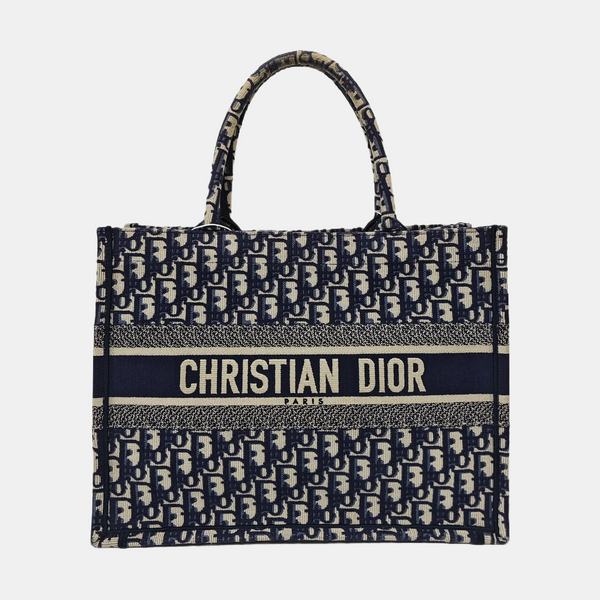 Book Tote Medium Oblique Canvas Blue
