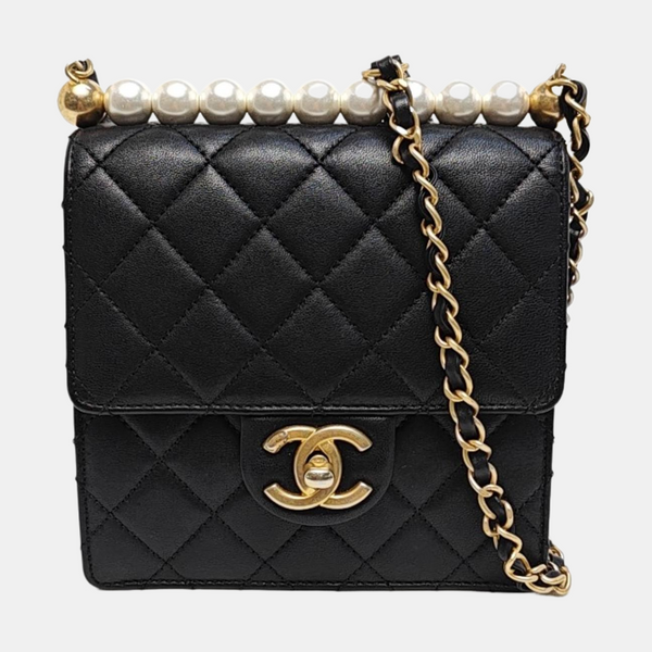 Quilted Lambskin Mini Black