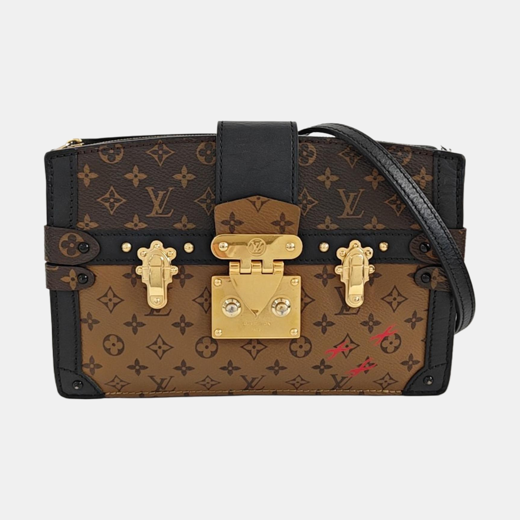 TRUNK Monogram Coated Canvas Brown