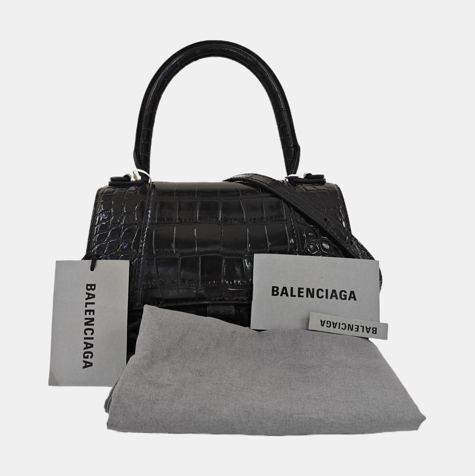 Hourglass S Calfskin Black