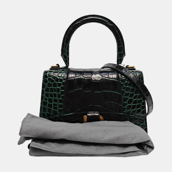 Hourglass Small Calfskin Green
