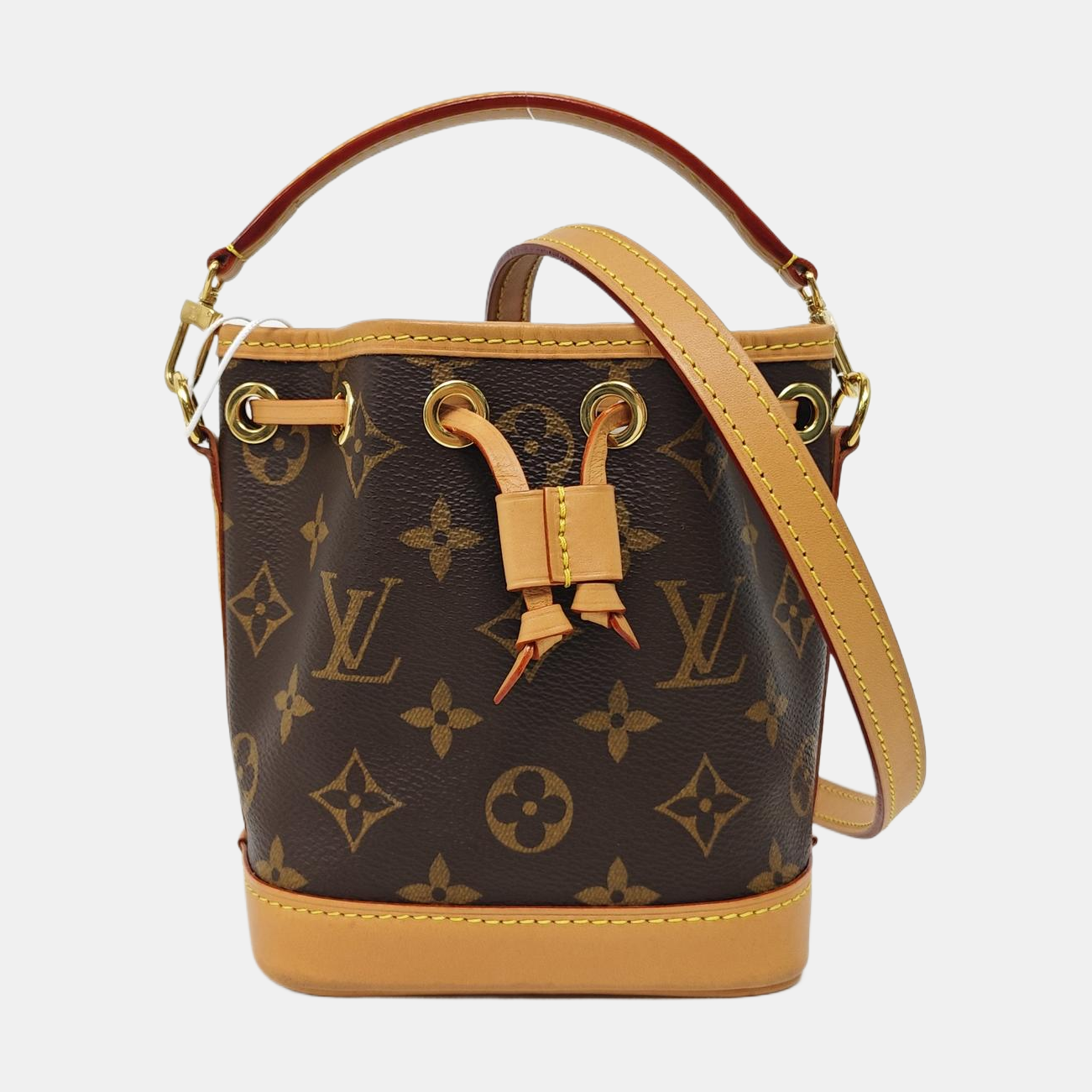 NOÉ Nano Monogram Coated Canvas Brown