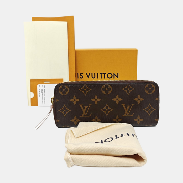 CLÉMENCE Monogram Coated Canvas Brown Wallet