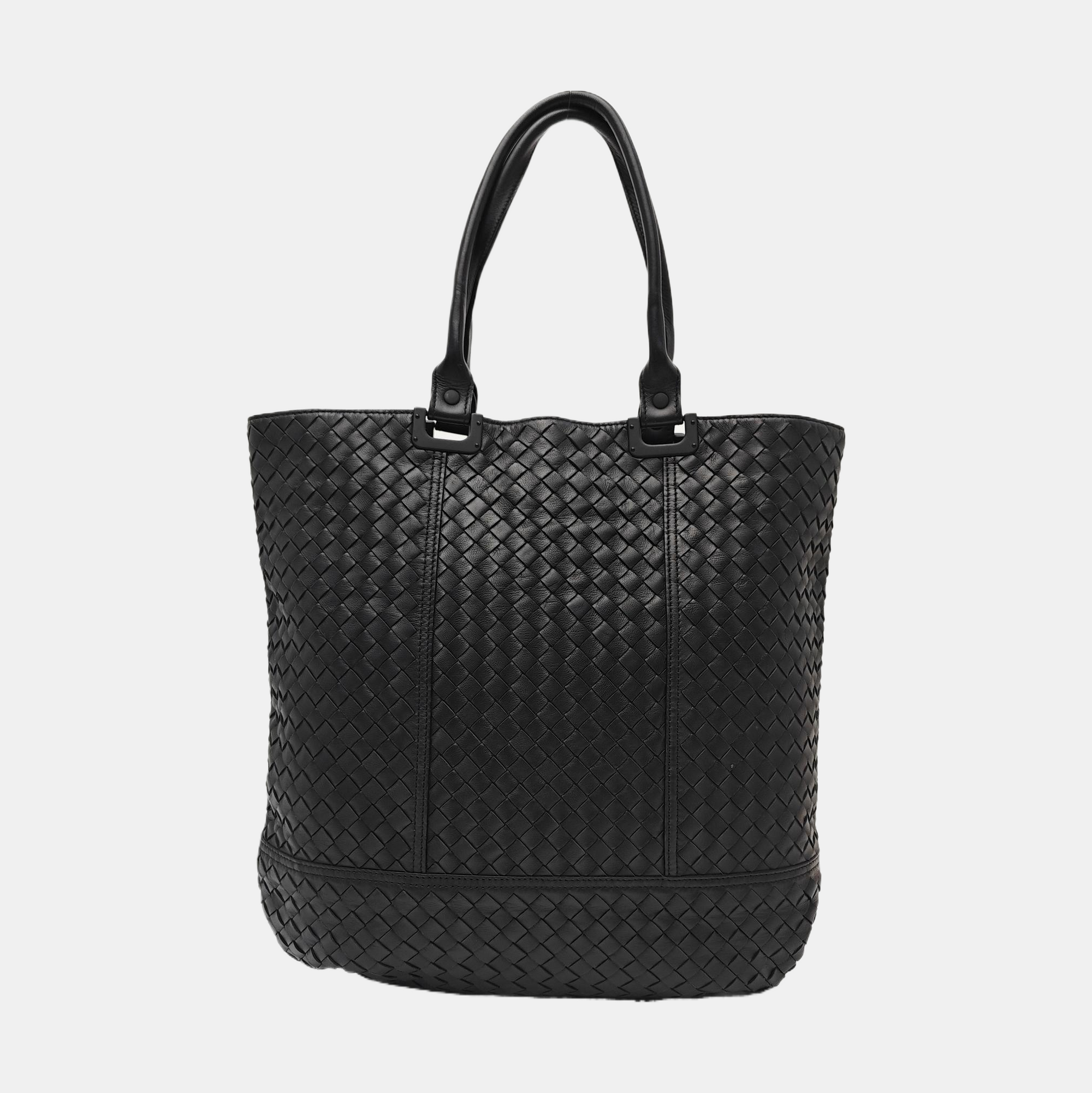 Lambskin Top Handle Bag Black