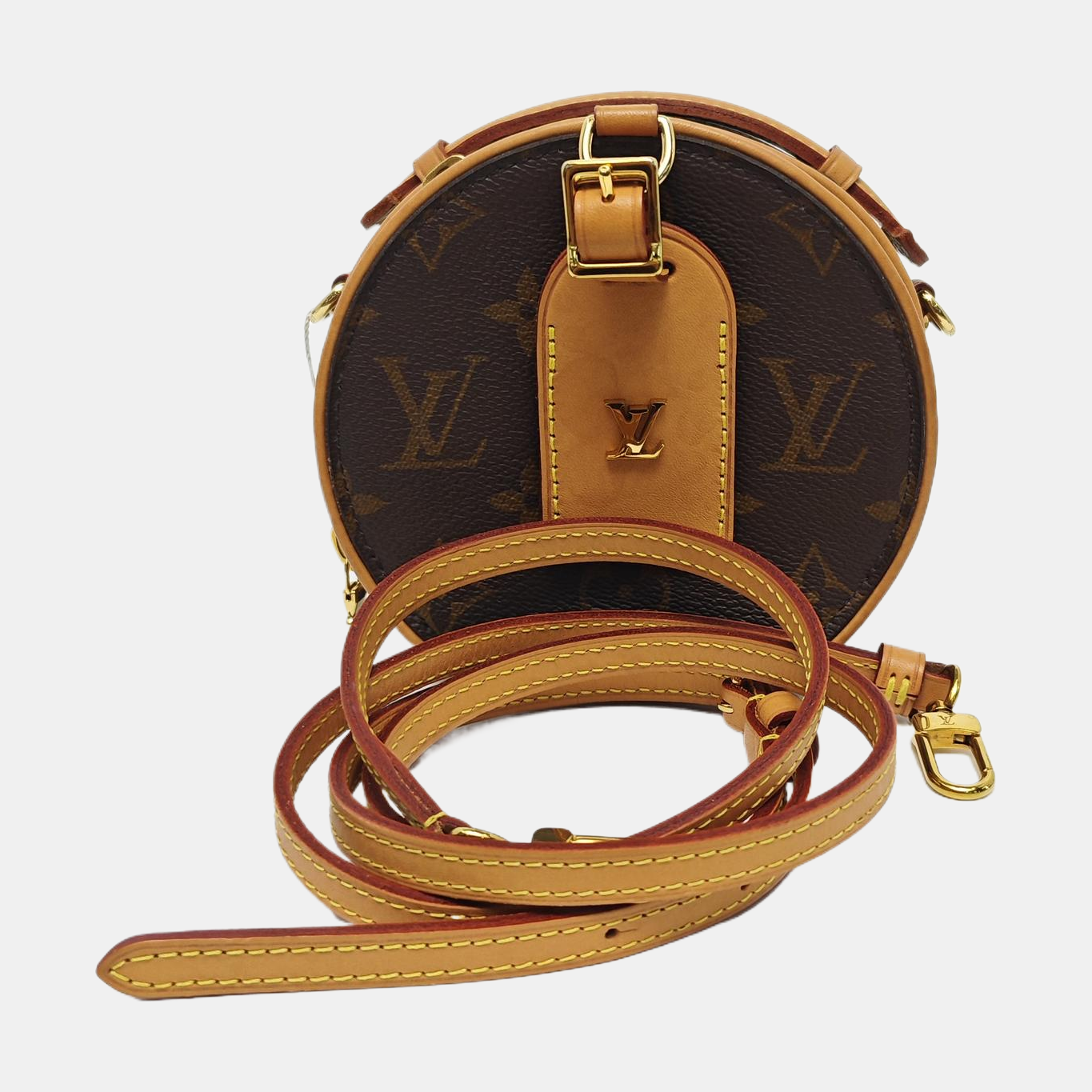 BOITE CHAPEAU Mini Monogram Coated Canvas Brown