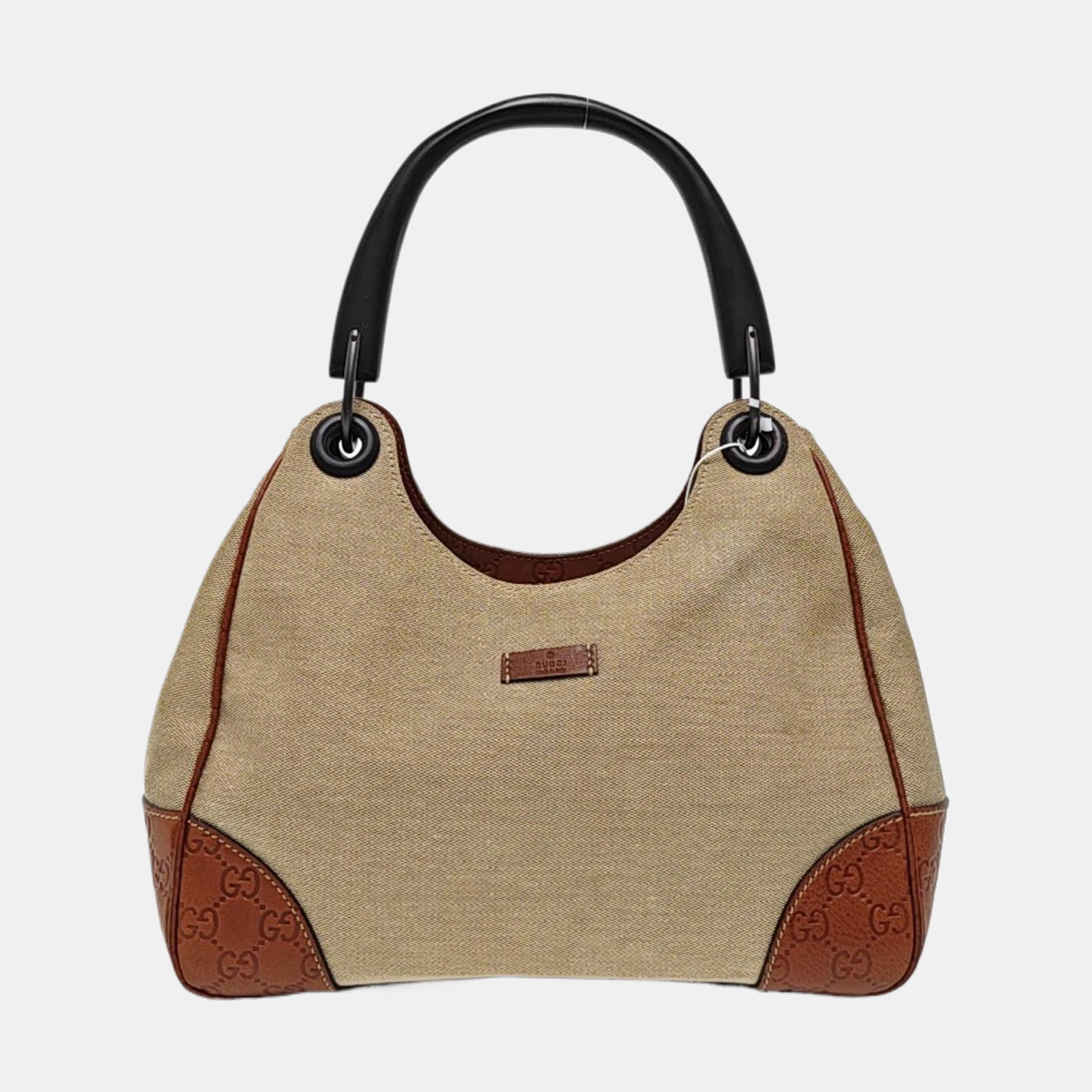 Canvas Top Handle Bag Beige