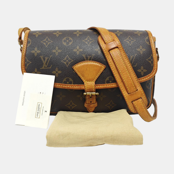 SOLOGNE PM Monogram Coated Canvas Brown